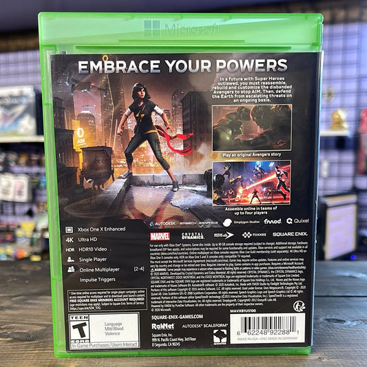 Xbox One - Marvel Avengers Retrograde Collectibles Action, adventure, CIB, Crystal Dynamics, Eidos, Marvel, Marvel Comics, Multiplayer, RPG, square eni Preowned Video Game