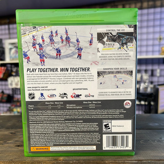 Xbox One - NHL 16 Retrograde Collectibles CIB, EA Sports, Hockey, Ice Hockey, NHL, Sports, Xbox One Preowned Video Game