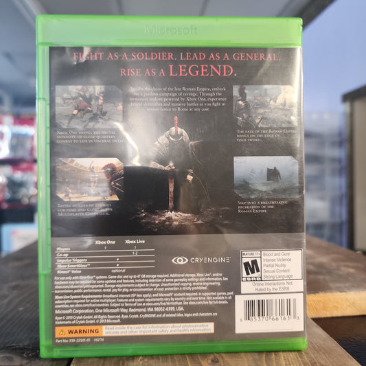 Xbox One - Ryse: Son Of Rome Retrograde Collectibles Action, CIB, Crytek, Gore, Hack and Slash, Historical, Quick-Time Events, Rome, Ryse, Xbox One Preowned Video Game 