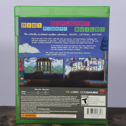 Xbox One - Terraria Retrograde Collectibles 505Games, Action, Adventure, Building, CIB, Platforming, Re-Logic, Sandbox, Side-Scroller, Survival, Preowned Video Game 