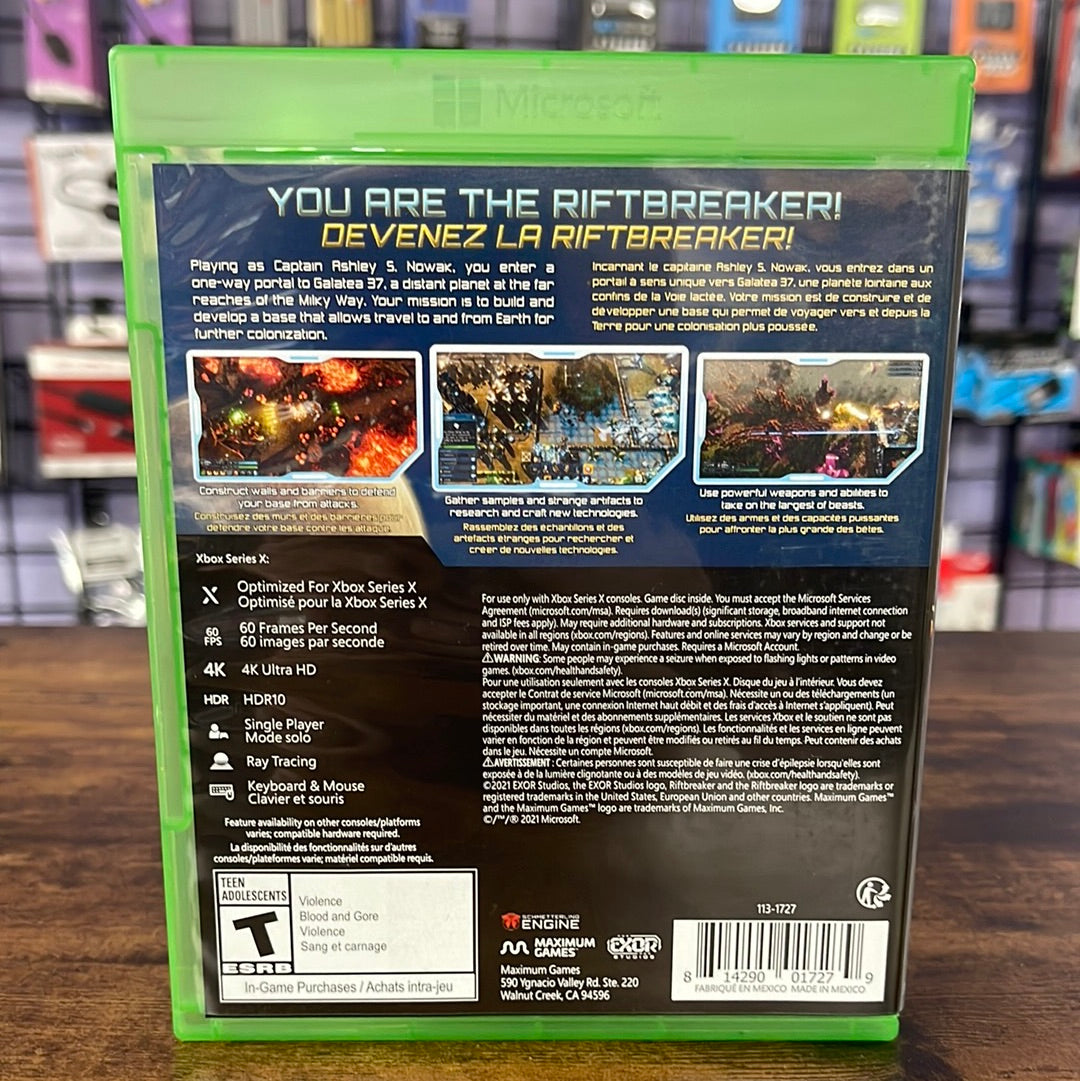 Xbox Series X - The Riftbreaker Retrograde Collectibles CIB Preowned Video Game