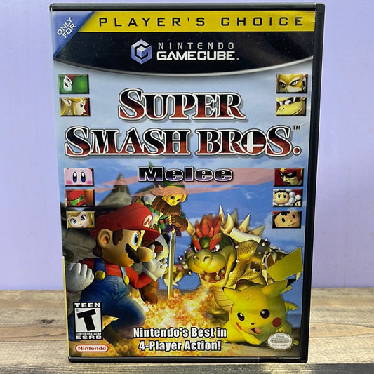 Nintendo Gamecube - Super Smash Bros. Melee [Player’s Choice] Retrograde Collectibles CIB, Fighting, Gamecube, HAL Laboratory, Kirby, Mario, Nintendo Gamecube, Teen Rated Preowned Video Game 