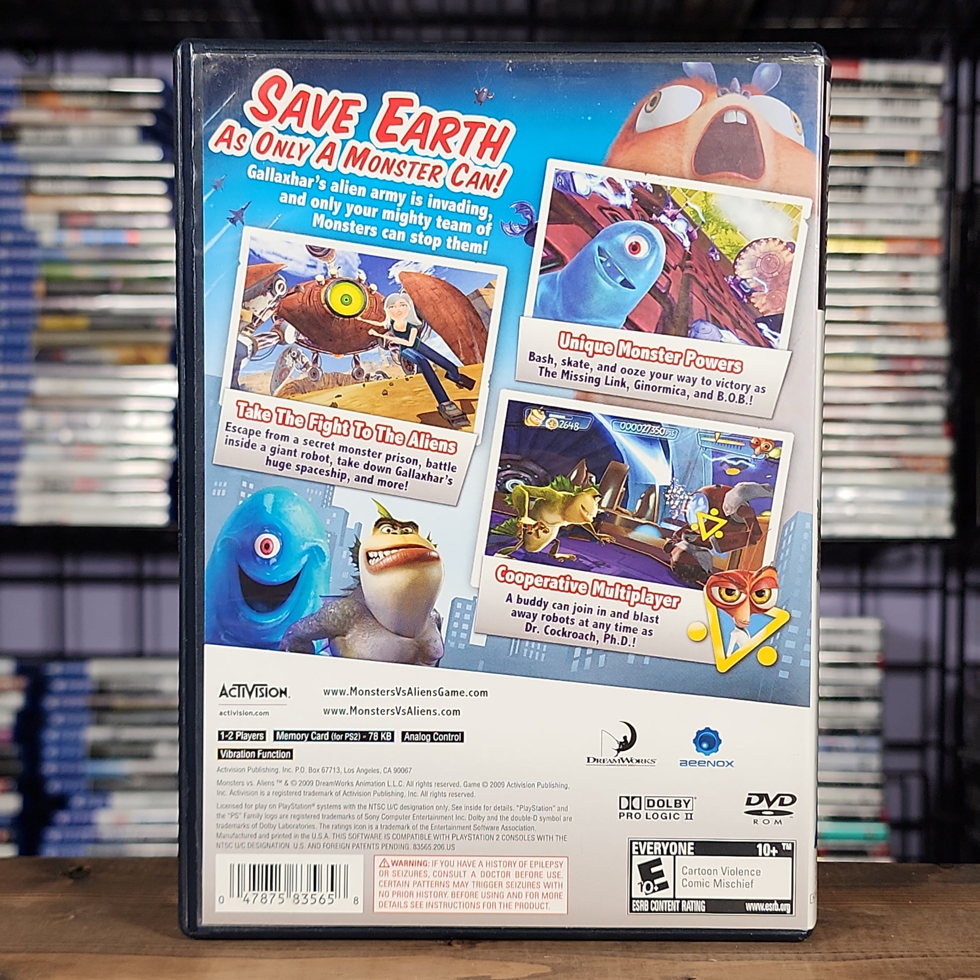 monsters vs aliens wii Playstation 2 - Monsters Vs Aliens
