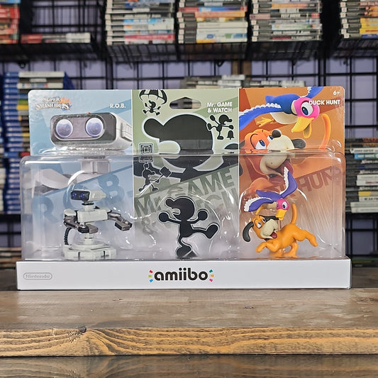 Amiibo - Retro 3 Pack [Super Smash Bros] Retrograde Collectibles 3DS, Amiibo, Duck Hunt, Game and Watch, NIB, Nintendo, ROB, Switch, Toys to Life, Wii U, WiiU Accessories 