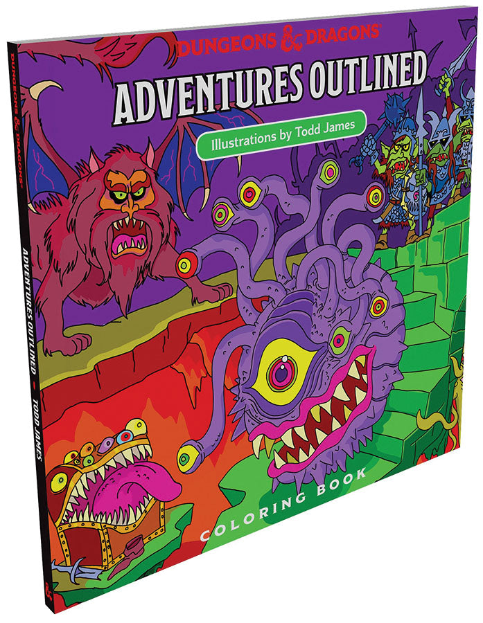 Dungeons & Dragons Adventures Outlined Coloring Book Retrograde Collectibles  Accessories 