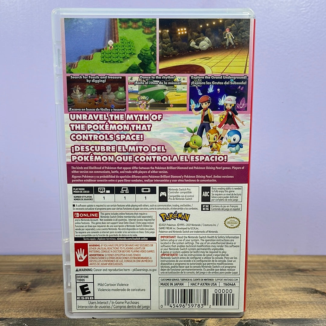 NINTENDO SWITCH - POKEMON SHINING PEARL Retrograde Collectibles CIB, E Rated, Game Freak, Nintendo, Nintendo Switch, Pokemon, Pokemon Company, Pokemon Series, Remak Preowned Video Game 