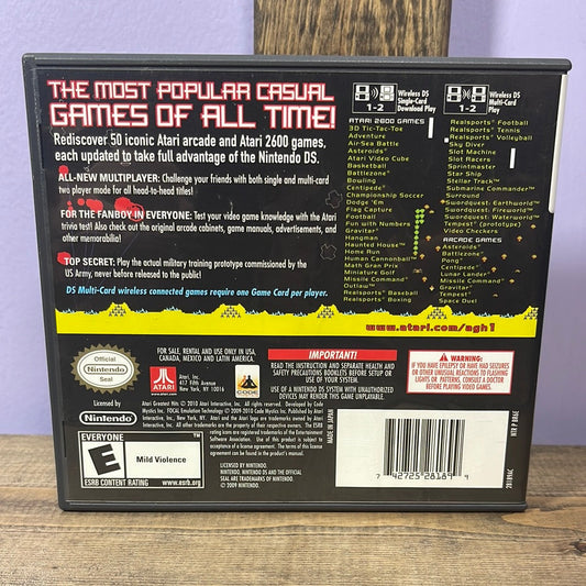 Nintendo DS - Atari Greatest Hits: Volume 1 Retrograde Collectibles Arcade, Atari, CIB, Code Mystics, Compilation, E Rated, Nintendo DS, Retro Preowned Video Game 