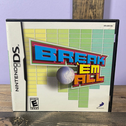 Nintendo DS - Break 'Em All Retrograde Collectibles Action, Arcade, CIB, D3Publisher, E Rated, Nintendo DS, Puzzle, Warashi Preowned Video Game 