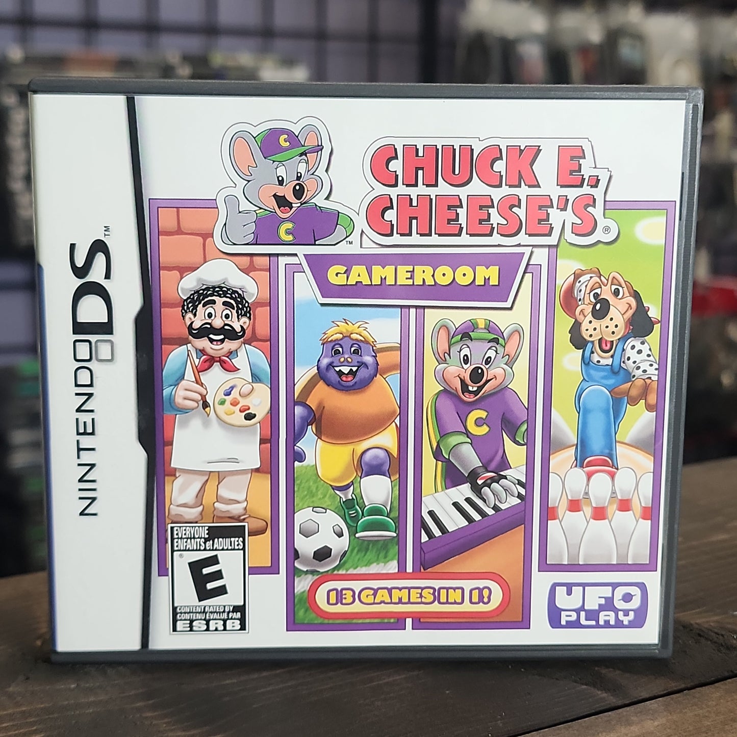 Nintendo DS - Chuck E. Cheese's Gameroom Retrograde Collectibles Chuck E Cheese, CIB, Compilation, DS, E Rated, Nintendo DS, Party, UFO Interactive Preowned Video Game 