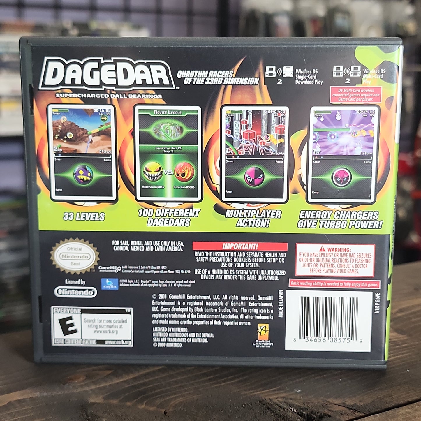 Nintendo DS - DaGeDar Retrograde Collectibles Black Lantern Studios, CIB, DaGeDar, DS, E Rated, GameMill Publishing, Nintendo DS, Racing Preowned Video Game 