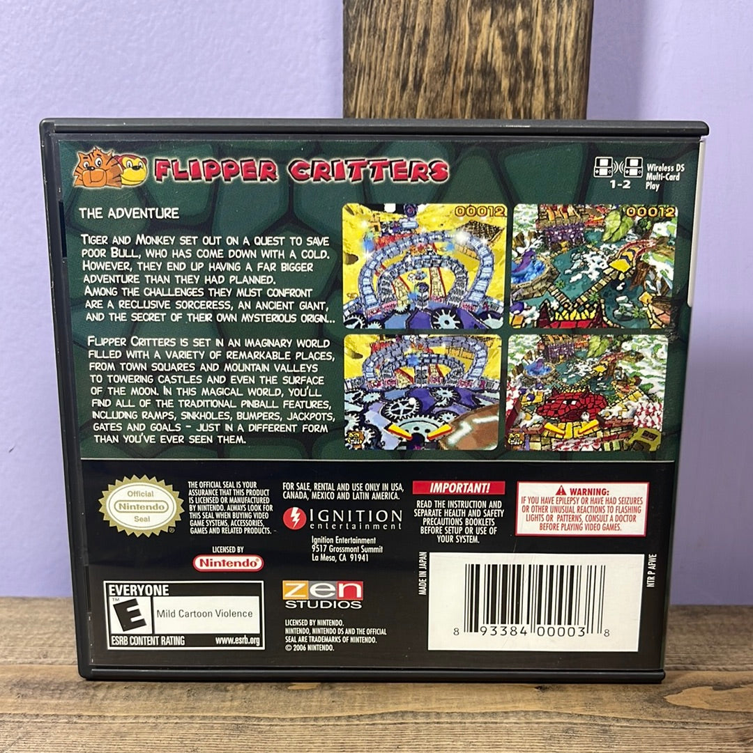 Nintendo DS - Flipper Critters Retrograde Collectibles Action, CIB, E Rated, Ignition Entertainment, Nintendo DS, Pinball, Zen Studios Preowned Video Game 