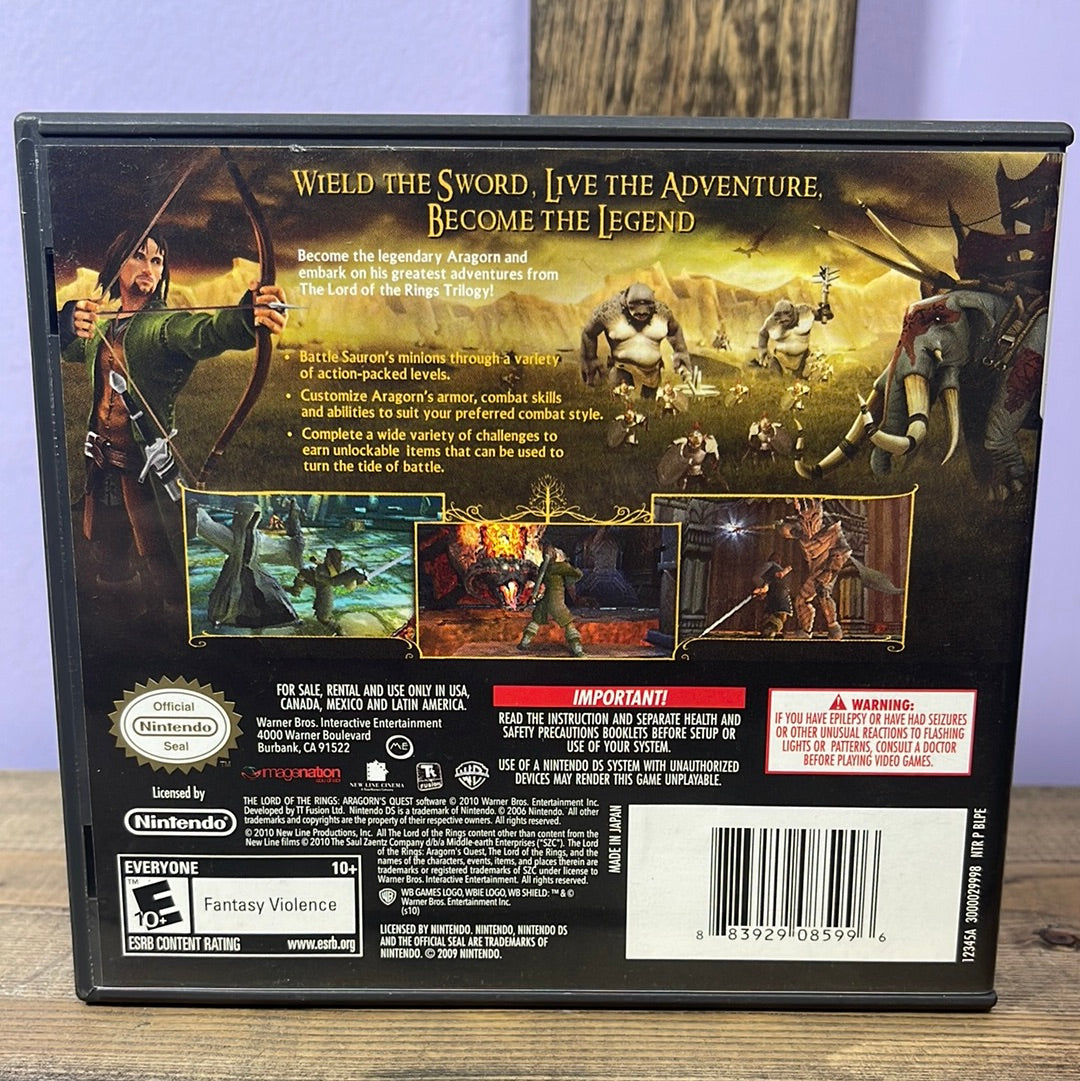 Nintendo DS - The Lord of the Rings Aragorn's Quest | Retrograde Gaming and  Collectibles