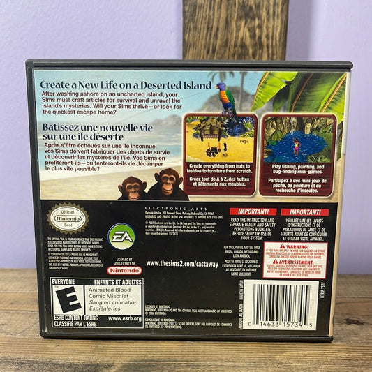 Nintendo DS - The Sims 2: Castaway Retrograde Collectibles CIB, E Rated, EA, Full Fat, Nintendo DS, Simulation, Virtual Life Preowned Video Game 