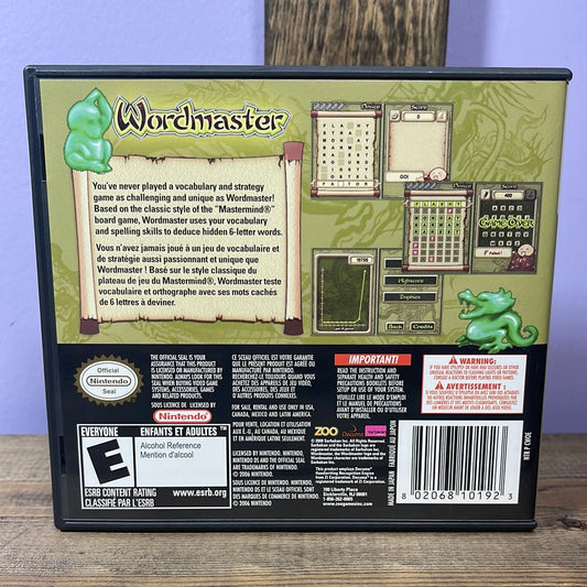 Nintendo DS - Wordmaster Retrograde Collectibles CIB, E Rated, Logic, Nintendo DS, Puzzle, Sarbakan Inc, Word Game, Zoo Games Preowned Video Game 