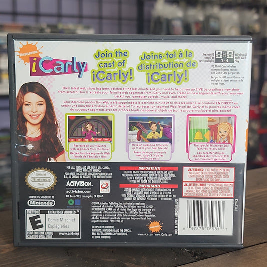 Nintendo DS - iCarly Retrograde Collectibles Activision, Blitz Games, CIB, DS, E Rated, iCarly, Nickelodeon, Nintendo DS, Party Preowned Video Game 