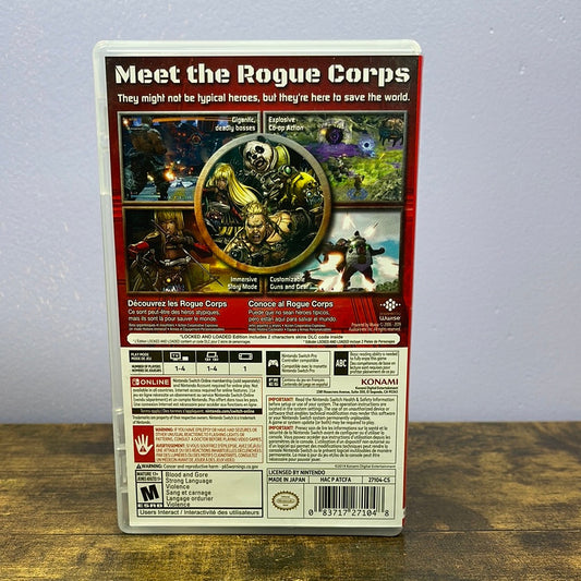 Nintendo Switch - Contra Rogue Corps [Locked and Loaded Edition] Retrograde Collectibles CIB, Co-Op, Contra Series, Konami, Local Co-Co, M Rated, Multiplayer, Nintendo Switch, Shooter, Sing Preowned Video Game 