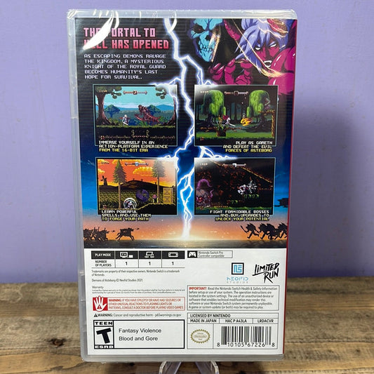 Nintendo Switch - Demons of Asteborg [Sealed] Retrograde Collectibles Action, Fantasy, Limited Run, Neofd Studios, NIB, Nintendo Switch, Roleplaying, Single Player, Switc Preowned Video Game 