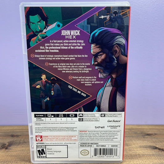 Nintendo Switch - John Wick Hex Retrograde Collectibles CIB, Good Shepherd Entertainment, Lionsgate Games, M Rated, Nintendo, Nintendo Switch, Strategy, Swi Preowned Video Game 