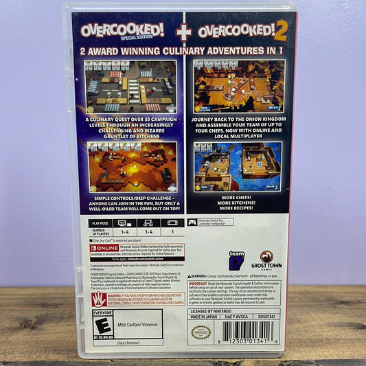 Nintendo Switch - Overcooked! Special Edition + Overcooked 2 Retrograde Collectibles CIB, E Rated, Ghost Town Games, Nintendo, Nintendo Switch, Switch, Team 17 Preowned Video Game 
