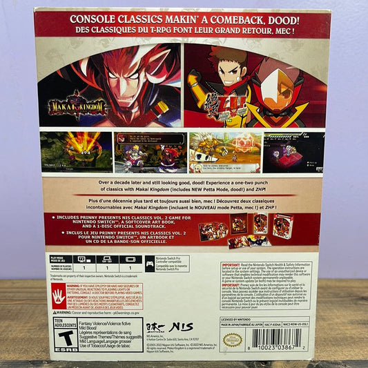 Nintendo Switch - Prinny Presents NIS Classics Volume 2 [Deluxe Edition] Retrograde Collectibles CIB, Nintendo Switch, Nippon Ichi Software, NIS America, Prinny, RPG, Switch, T Rated Preowned Video Game 
