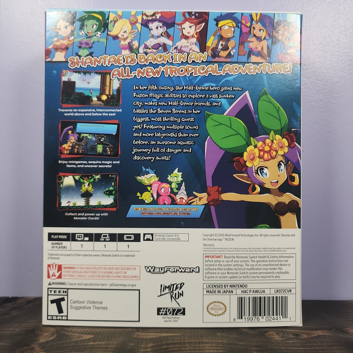 Nintendo Switch - Shantae and the Seven Sirens [Collector's Edition] Retrograde Collectibles 2D, Adventure, Collector's Edition, Female Protagonist, Limited Run, Metroidvania, Nintendo, Nintend Preowned Video Game 