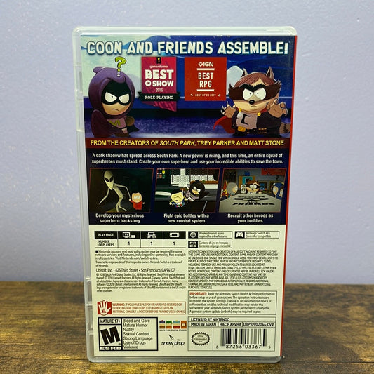 Nintendo Switch - South Park: The Fractured but Whole Retrograde Collectibles Action RPG, CIB, Comedy, M Rated, Nintendo Switch, Roleplaying, RPG, Single Player, South Park, Stup Preowned Video Game 