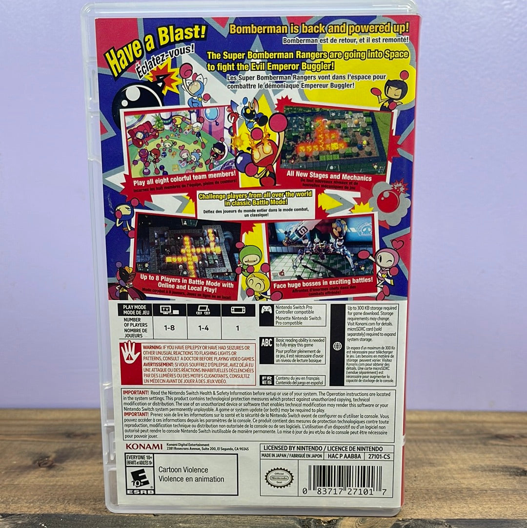 Nintendo Switch - Super Bomberman R Retrograde Collectibles Action, Arcade, CIB, E10 Rated, Konami, Nintendo, Nintendo Switch, Puzzle, Switch Preowned Video Game 