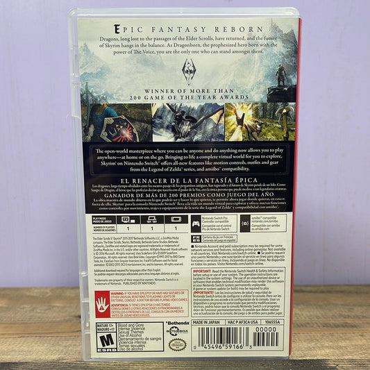 Nintendo Switch - The Elder Scrolls V: Skyrim Retrograde Collectibles Adventure, Bethesda, CIB, M Rated, Nintendo Switch, Open World, Rimming, RPG, Singleplayer, Switch,  Preowned Video Game