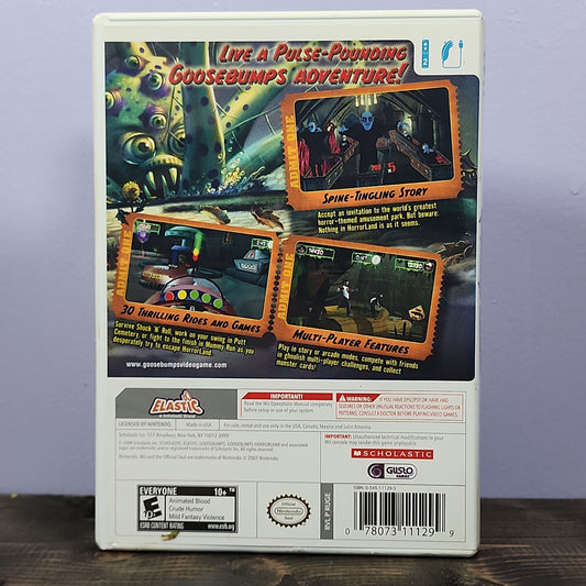 Nintendo Wii - Goosebumps HorrorLand Retrograde Collectibles Adventure, CIB, E10 Rated, Goosebumps, Nintendo Wii, Scholastic Interactive, Wii Preowned Video Game