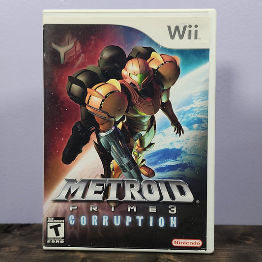 Nintendo Wii - Metroid Prime 3 Corruption Retrograde Collectibles Action, CIB, First Person Shooter, Metroid Series, Nintendo Wii, Retro Studios, Sci-Fi, T Rated, Wii Preowned Video Game 