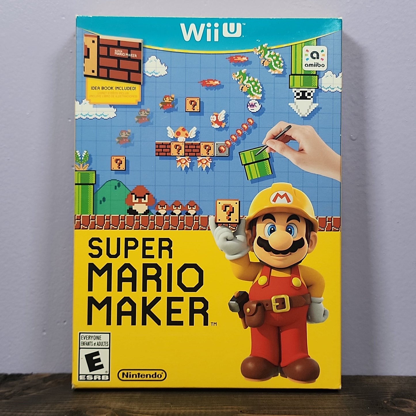 Nintendo Wii U - Super Mario Maker Retrograde Collectibles Amiibo Compatible, Amiibo Support, CIB, E Rated, Nintendo Wii U, Super Mario Series Preowned Video Game 