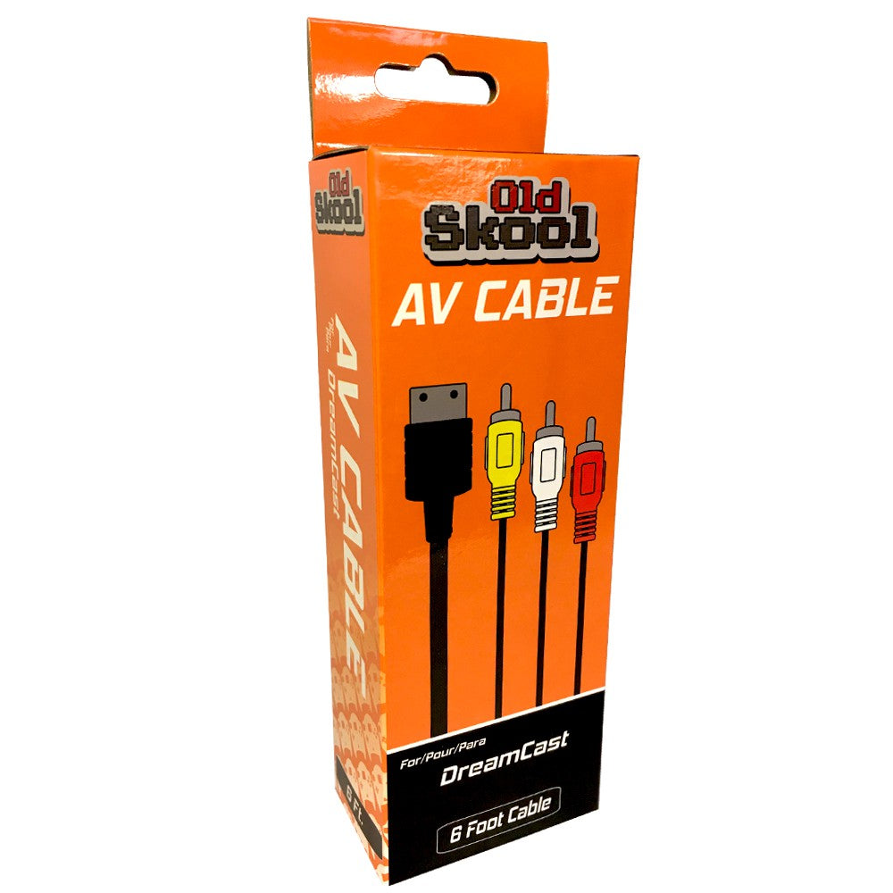 Old Skool | AV CABLE FOR DREAMCAST | 6 FT CABLE Retrograde Collectibles Accessory, AV Cable, cable, Cables, DreamCast Cables 