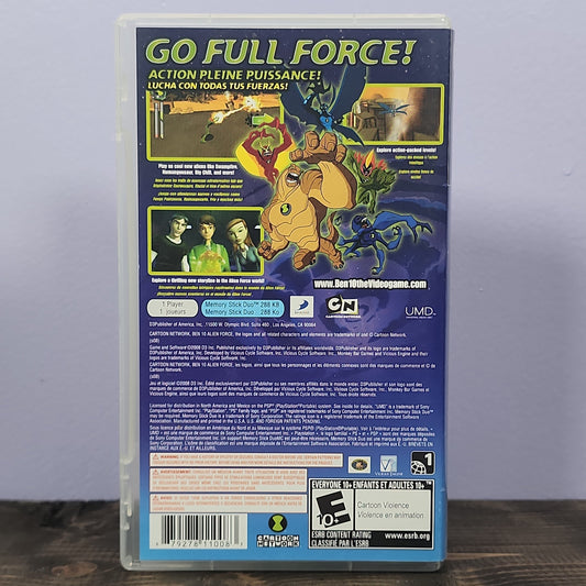 PSP - Ben 10 Alien Force Retrograde Collectibles Beat 'Em Up, Ben 10, CIB, D3Publisher, E10 Rated, Monkey Bar Games, Playstation Portable, PSP Preowned Video Game