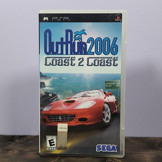 PSP - Outrun 2006: Coast 2 Coast Retrograde Collectibles Automobile, CIB, E Rated, Ferarri, OutRun, PSP, Racing, Sony, Sumo Digital Preowned Video Game 