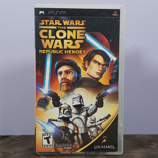 PSP - Star Wars The Clone Wars: Republic Heroes Retrograde Collectibles Action, Adventure, CIB, Krome Studios, LucasArts, Movie Tie-In, Playstation Portable, PSP, Sci-Fi, S Preowned Video Game 