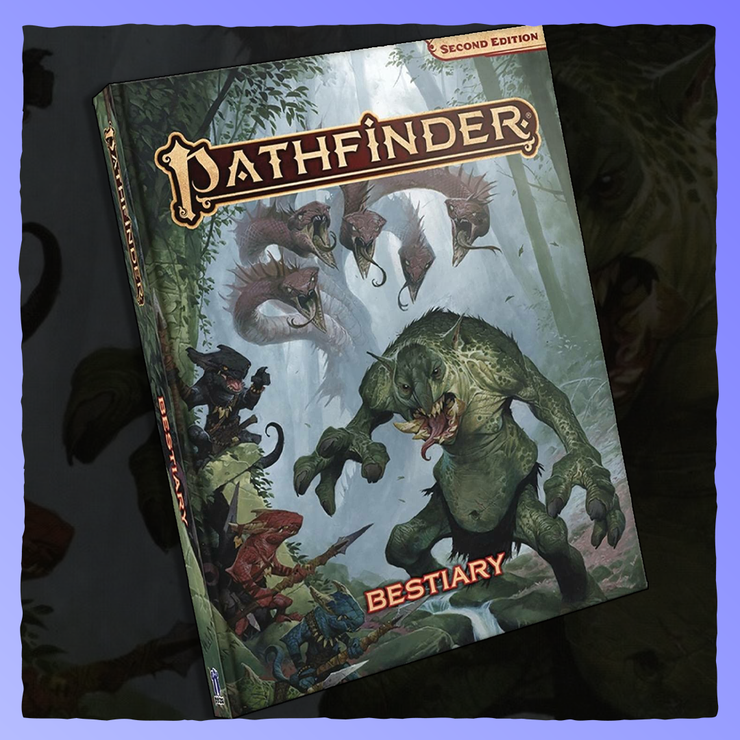 Pathfinder - Bestiary [Second Edition] Retrograde Collectibles 2E, Fantasy, Paizo, Pathfinder, Roleplaying, Roleplaying Game, RPG, Second Edition, Tabletop, TTRPG Role Playing Games 