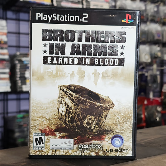 Playstation 2 - Brothers in Arms: Earned in Blood Retrograde Collectibles Brothers in Arms, CIB, First Person Shooter, FPS, Gearbox Software, M Rated, Military, Playstation 2 Preowned Video Game 