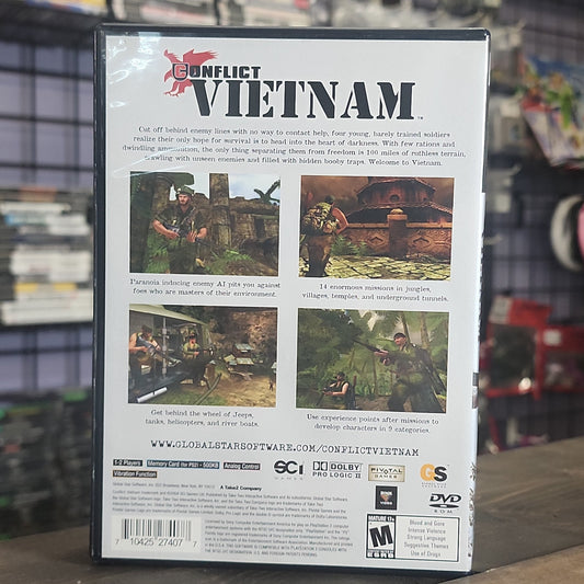 Playstation 2 - Conflict: Vietnam Retrograde Collectibles CIB, Conflict Series, Global Star Software, M Rated, Military, Pivotal Games, Playstation 2, PS2, Sh Preowned Video Game 