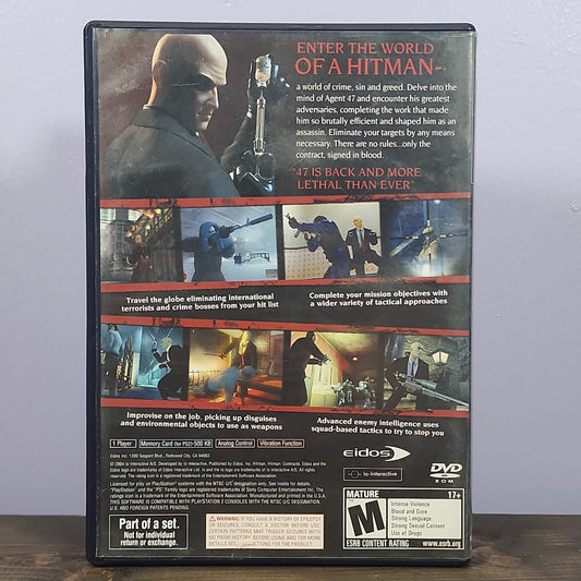 Playstation 2 - Hitman: Contracts Retrograde Collectibles Action, CIB, Eidos, Hitman, M Rated, Playstation 2, PS2, Shooter, Stealth, Third-Person Preowned Video Game 
