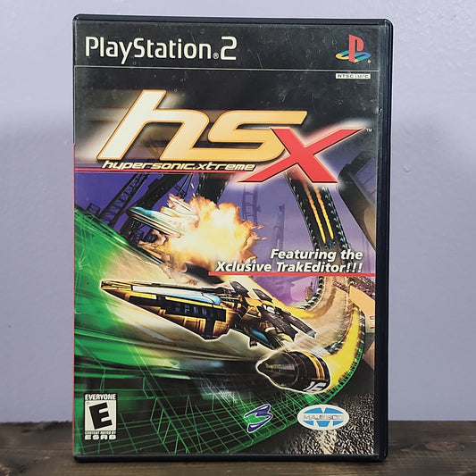 Playstation 2 - Hypersonic Xtreme Retrograde Collectibles Blade Interactive, CIB, E Rated, Future, Majecso, Playstation 2, PS2, Racing, Sci-Fi Preowned Video Game 