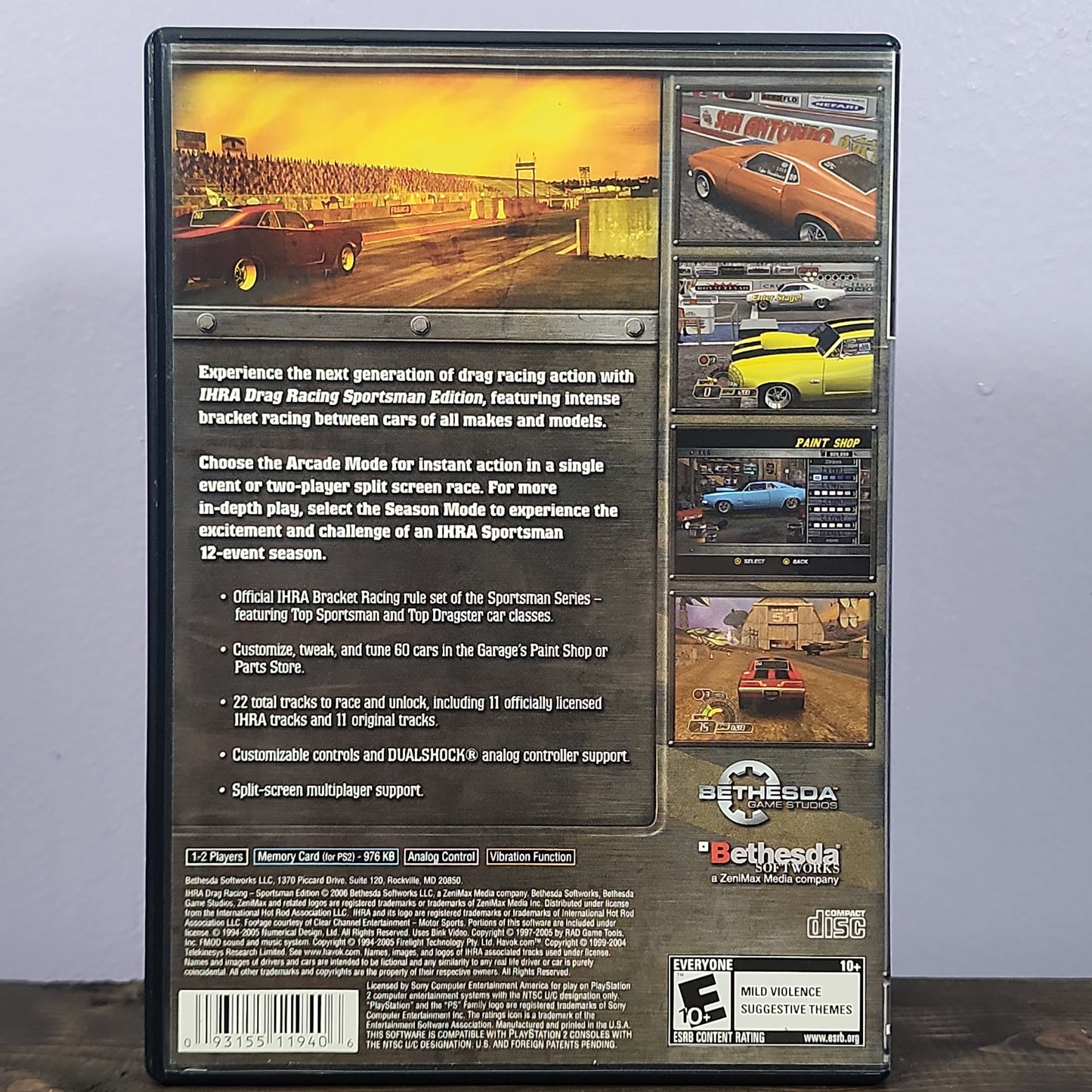 Playstation 2 - IHRA Drag Racing: Sportsman Edition Retrograde Collectibles Bethesda, CIB, Drag Racing, E10 Rated, IHRA, Playstation 2, PS2, Racing, ZeniMax Preowned Video Game 