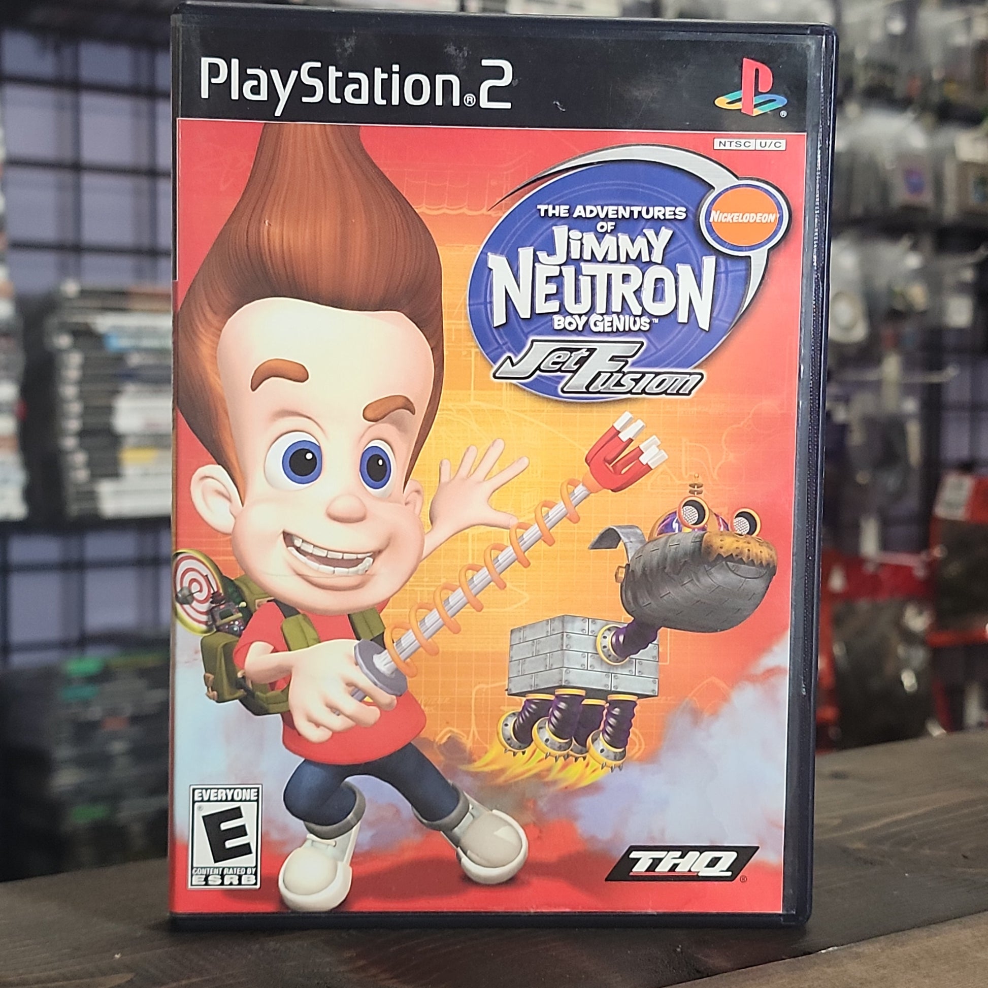 Playstation 2 - Jimmy Neutron Jet Fusion Retrograde Collectibles Action, CIB, E Rated, Jimmy Neutron, Krome Studios, Nick Games, Nickelodeon, Playstation 2, PS2, THQ Preowned Video Game 