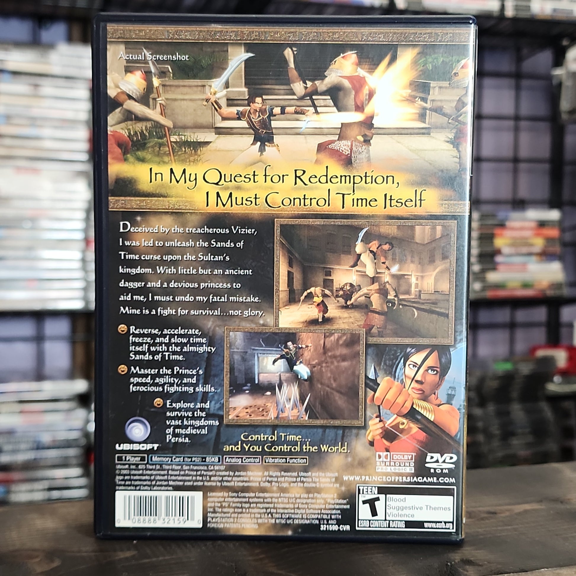 Playstation 2 - Prince of Persia: The Sands of Time Retrograde Collectibles Action, Adventure, CIB, Linear, Parkour, Playstation 2, Prince of Persia, PS2, T Rated, Ubisoft Preowned Video Game 