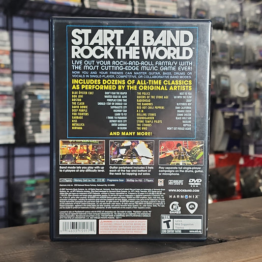 Playstation 2 - Rock Band Retrograde Collectibles CIB, Harmonix, MTW Games, Music, Playstation 2, PS2, Rhythm, Rock Band, T Rated Preowned Video Game 