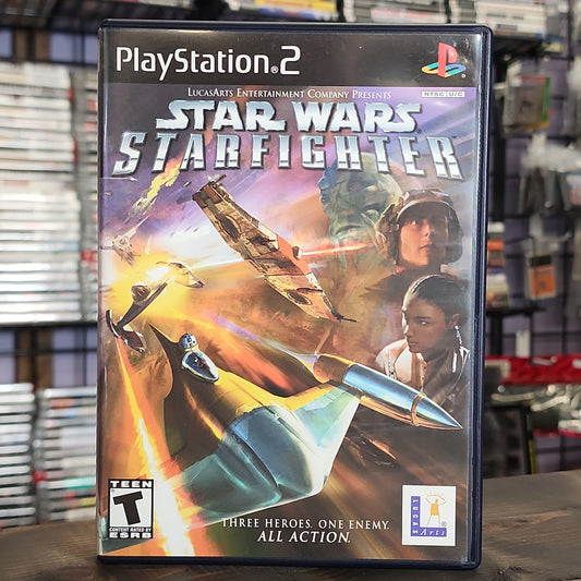 Playstation 2 - Star Wars: Starfighter Retrograde Collectibles CIB, LucasArts, Movie Tie-In, Playstation 2, PS2, Sci-Fi, Simulation, Space Combat, Star Wars, T Rat Preowned Video Game 