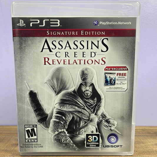 Playstation 3 - Assassin's Creed: Revelations [Signature Edition] Retrograde Collectibles 3DTV Compatible, Action, Adventure, Assassin's Creed Series, CIB, Ezio, M Rated, Open World, Parkour Preowned Video Game 