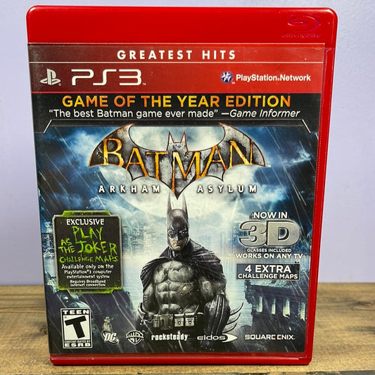 Playstation 3 - Batman: Arkham Asylum [Game of the Year Greatest Hits] Retrograde Collectibles Action, Batman, Batman Arkham Series, CIB, DC Comics, Playstation 3, PS3, Rocksteady, Stealth, Super Preowned Video Game 