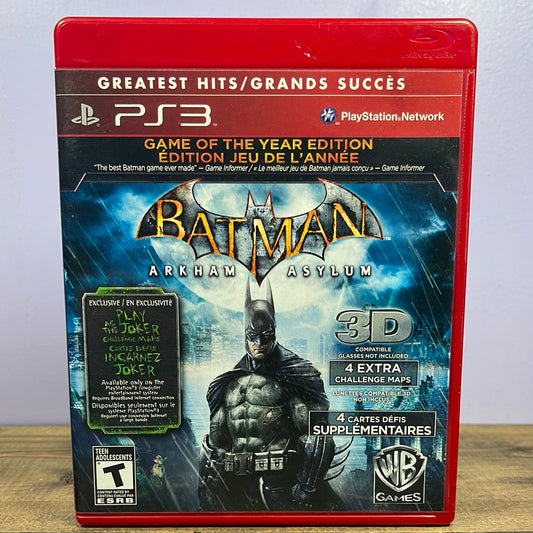 Playstation 3 - Batman: Arkham Asylum [Game of the Year] Retrograde Collectibles Action, Batman, Batman Arkham Series, CIB, Playstation 3, PS3, Rocksteady, Stealth, Superhero, T Rat Preowned Video Game 