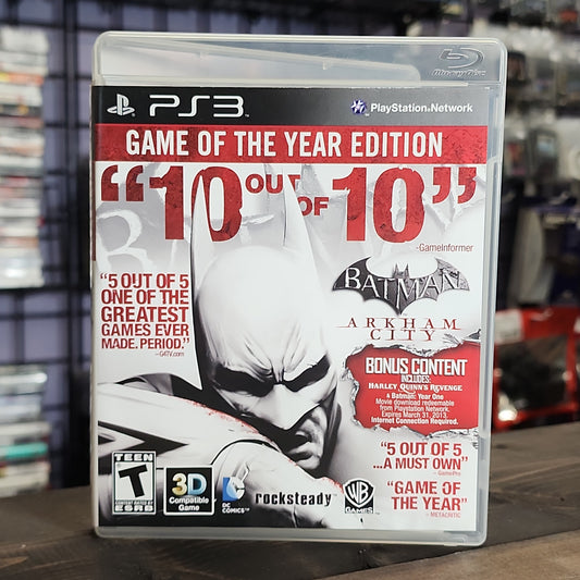 Playstation 3 - Batman: Arkham City [Game of the Year] Retrograde Collectibles 3DTV Compatible, Action, Batman, Batman Arkham Series, CIB, DC Comics, Open World, Playstation 3, PS Preowned Video Game 