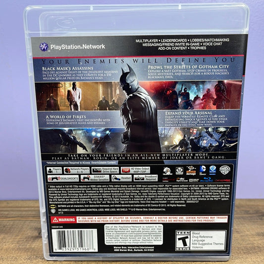 Playstation 3 - Batman: Arkham Origins Retrograde Collectibles Action, Adventure, Batman, Batman Arkham Series, CIB, DC Comics, Open World, Playstation 3, PS3, Sup Preowned Video Game 